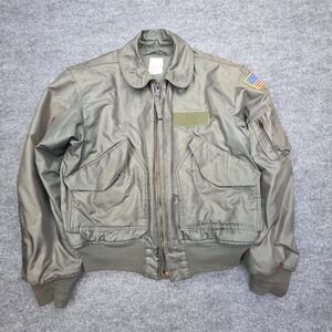 Vintage Aramid Jacket Men L Alpha Industries Green Flyers Cold Weather 90s